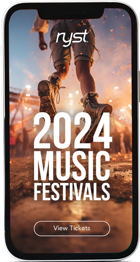 Phone with music festival app